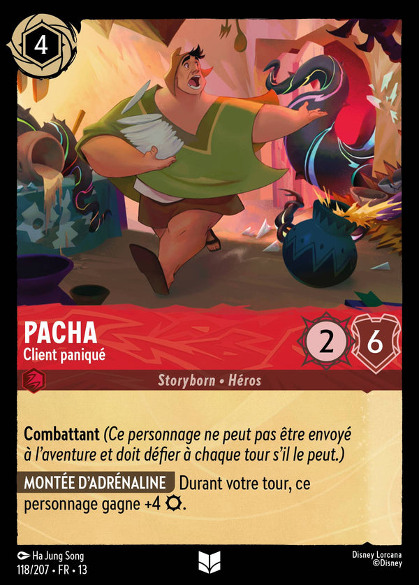 118/207 - Pacha - Client paniqué — Carte Disney Lorcana Invasion Epineuse! 118/207