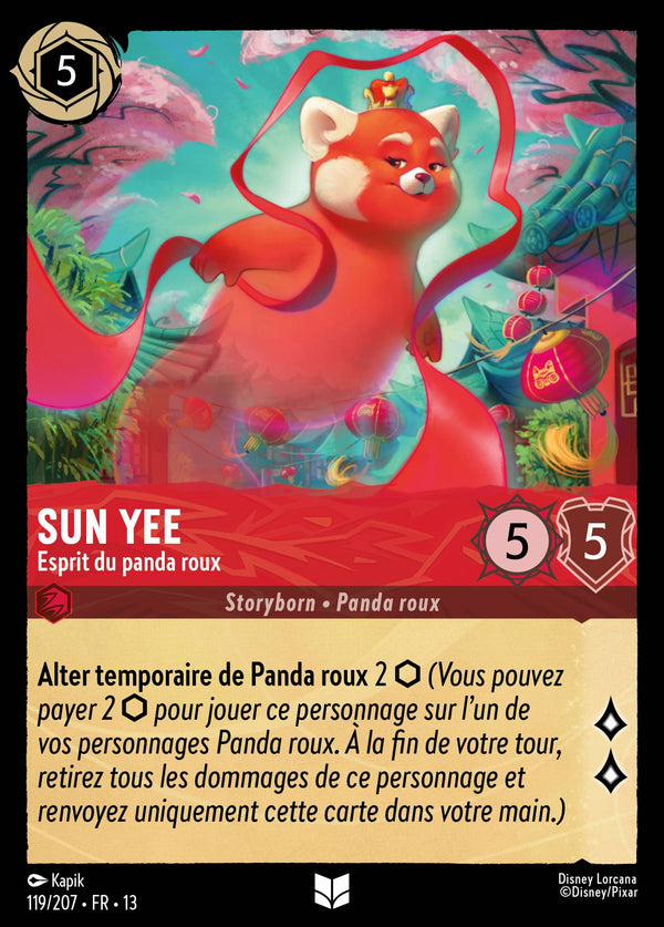 119/207 - Sun Yee - Esprit du panda roux — Carte Disney Lorcana Invasion Epineuse! 119/207