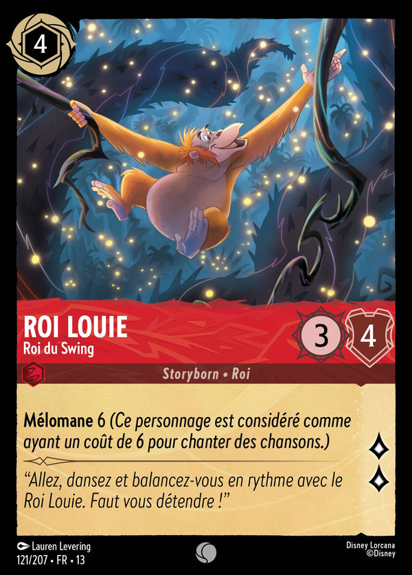 121/207 - Roi Louie - Roi du Swing — Carte Disney Lorcana Invasion Epineuse! 121/207