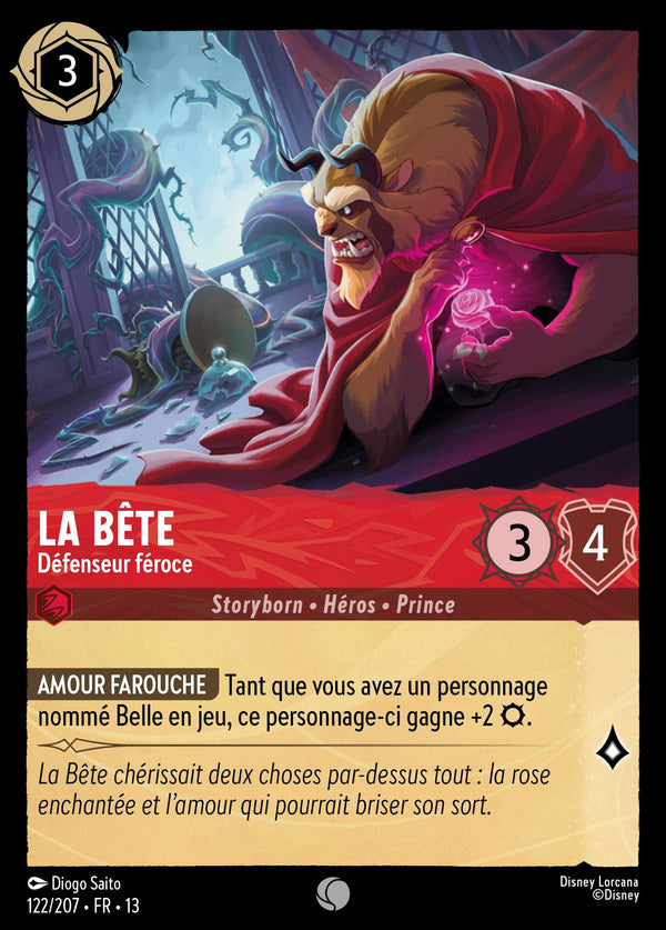122/207 - La Bête - Défenseur féroce — Carte Disney Lorcana Invasion Epineuse! 122/207