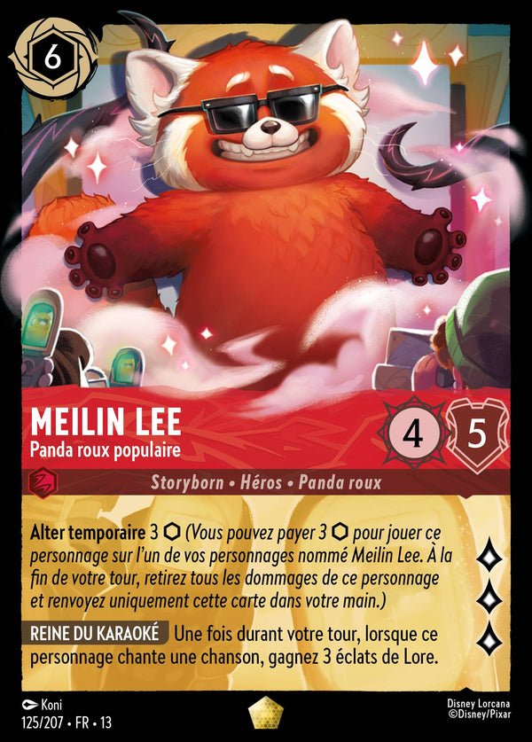 125/207 - Meilin Lee - Panda roux populaire — Carte Disney Lorcana Invasion Epineuse! 125/207
