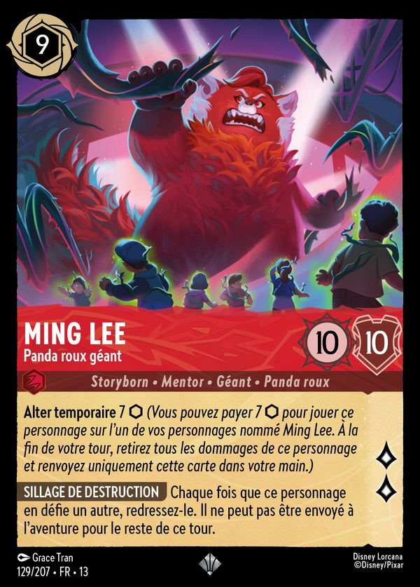 129/207 - Ming Lee - Panda roux géant — Carte Disney Lorcana Invasion Epineuse! 129/207