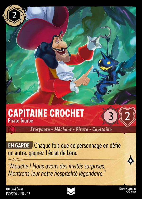 130/207 - Capitaine Crochet - Pirate fourbe — Carte Disney Lorcana Invasion Epineuse! 130/207