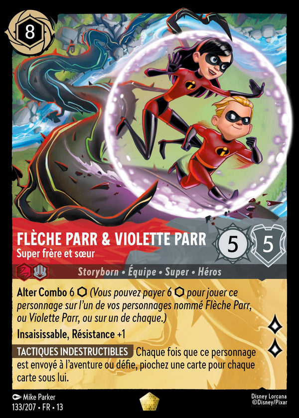 133/207 - Flèche Parr & Violette Parr - Super frère et sœur — Carte Disney Lorcana Invasion Epineuse! 133/207