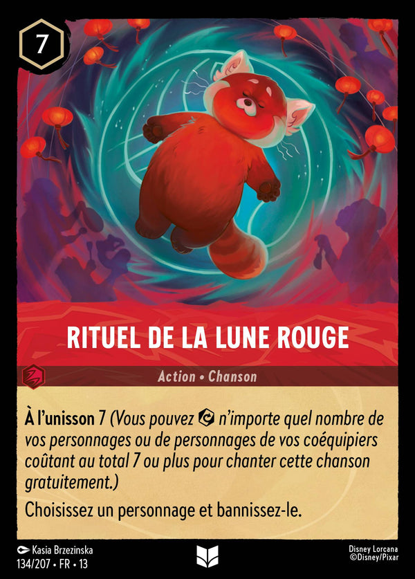 134/207 - Rituel de la Lune Rouge — Carte Disney Lorcana Invasion Epineuse! 134/207