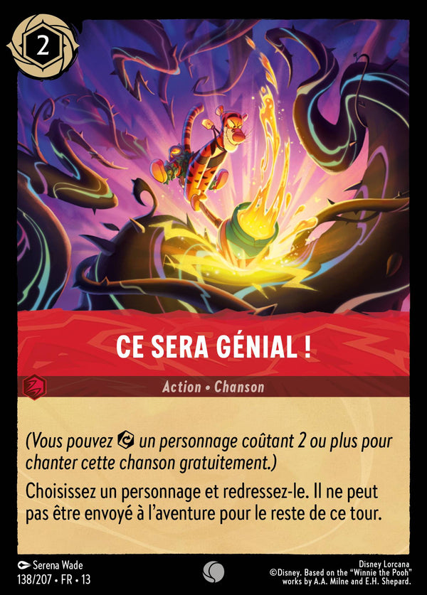 138/207 - Ce sera génial ! — Carte Disney Lorcana Invasion Epineuse! 138/207