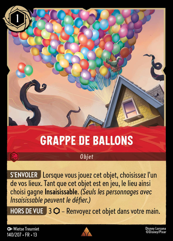 140/207 - Grappe de ballons — Carte Disney Lorcana Invasion Epineuse! 140/207