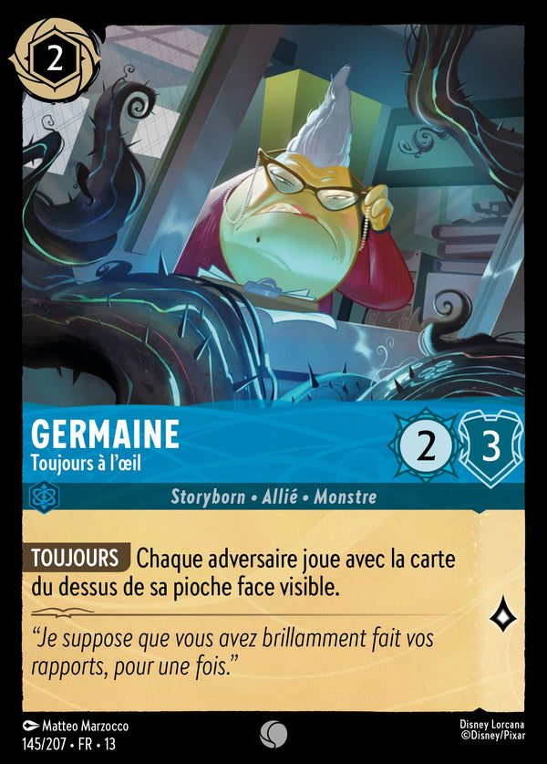145/207 - Germaine - Toujours à l'œil — Carte Disney Lorcana Invasion Epineuse! 145/207