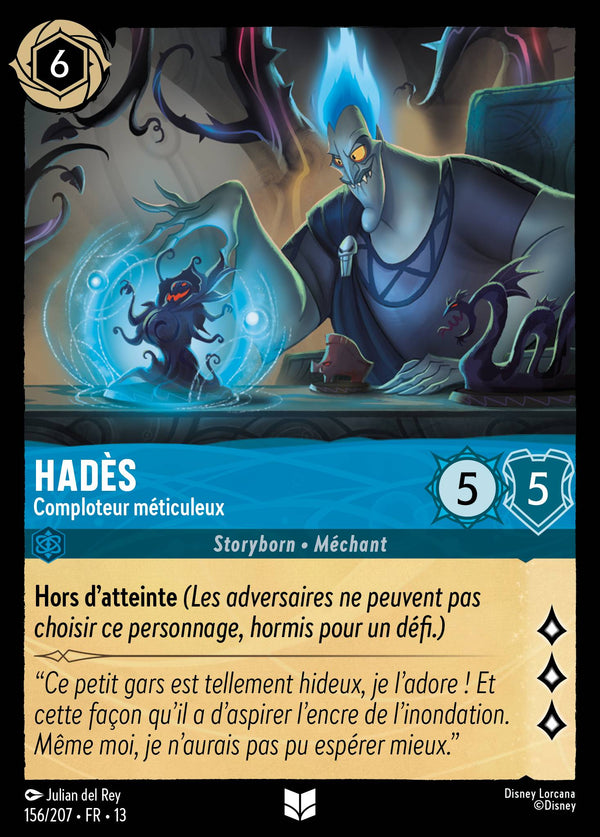 156/207 - Hadès - Comploteur méticuleux — Carte Disney Lorcana Invasion Epineuse! 156/207
