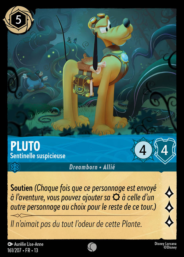 161/207 - Pluto - Sentinelle suspicieuse — Carte Disney Lorcana Invasion Epineuse! 161/207
