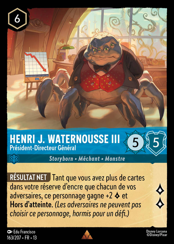 163/207 - Henri J. Waternousse III - Président-Directeur Général — Carte Disney Lorcana Invasion Epineuse! 163/207