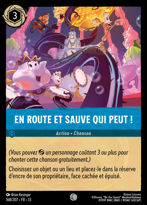 168/207 - En route et sauve qui peut ! — Carte Disney Lorcana Invasion Epineuse! 168/207