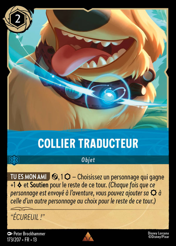 173/207 - Collier traducteur — Carte Disney Lorcana Invasion Epineuse! 173/207