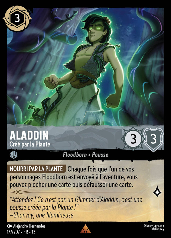 177/207 - Aladdin - Créé par la Plante — Carte Disney Lorcana Invasion Epineuse! 177/207