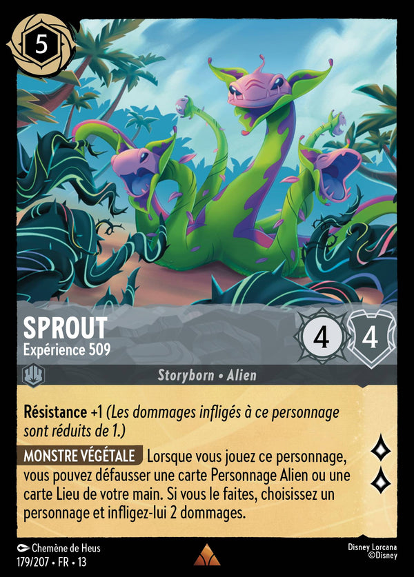 179/207 - Sprout - Expérience 509 — Carte Disney Lorcana Invasion Epineuse! 179/207