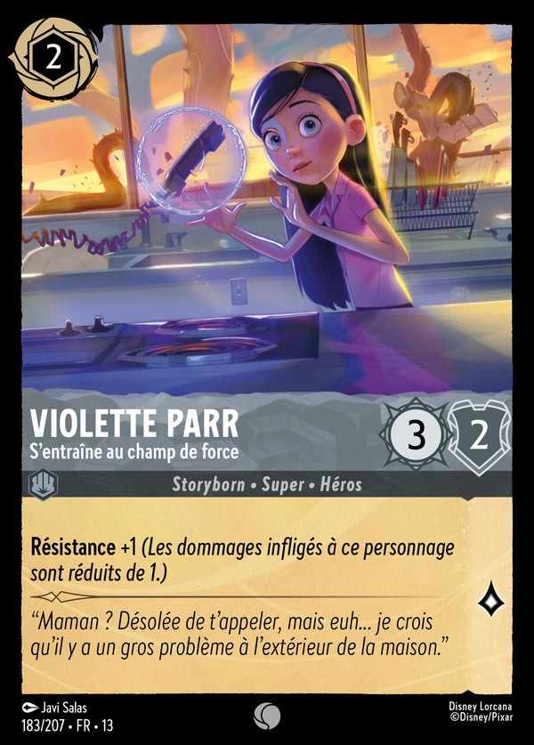 183/207 - Violette Parr - S'entraîne au champ de force — Carte Disney Lorcana Invasion Epineuse! 183/207