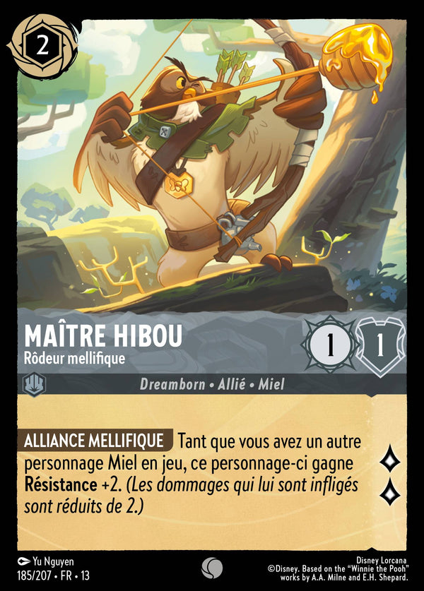 185/207 - Maître Hibou - Rôdeur mellifique — Carte Disney Lorcana Invasion Epineuse! 185/207