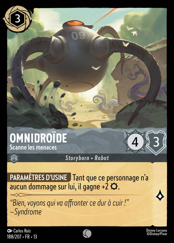 188/207 - Omnidroïde - Scanne les menaces — Carte Disney Lorcana Invasion Epineuse! 188/207