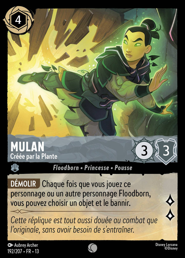 192/207 - Mulan - Créée par la Plante — Carte Disney Lorcana Invasion Epineuse! 192/207