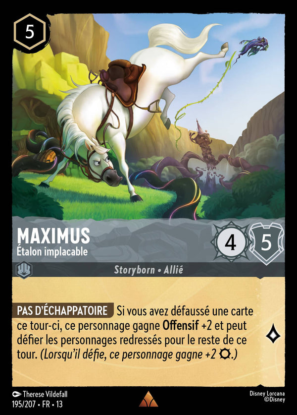 195/207 - Maximus - Étalon implacable — Carte Disney Lorcana Invasion Epineuse! 195/207