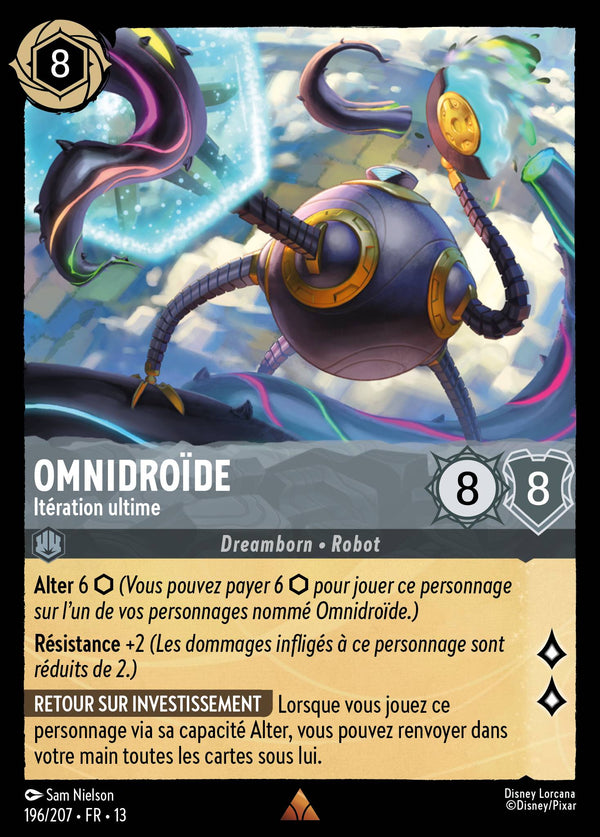 196/207 - Omnidroïde - Itération ultime — Carte Disney Lorcana Invasion Epineuse! 196/207