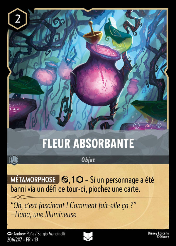206/207 - Fleur absorbante — Carte Disney Lorcana Invasion Epineuse! 206/207