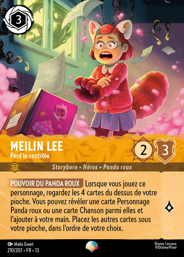210/207 - Meilin Lee - Perd le contrôle — Carte Disney Lorcana Invasion Epineuse! 210/207