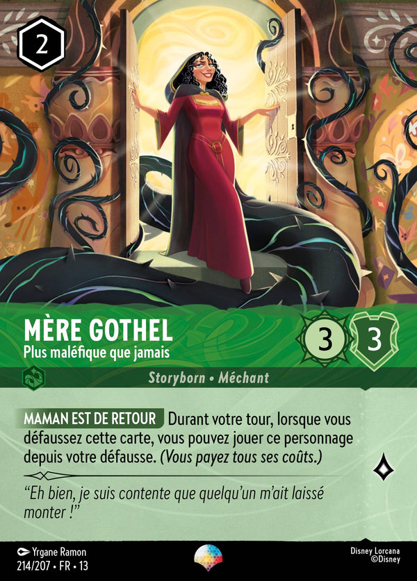 214/207 - Mère Gothel - Plus maléfique que jamais — Carte Disney Lorcana Invasion Epineuse! 214/207