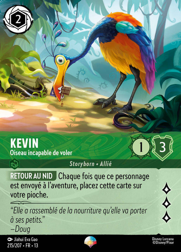 215/207 - Kevin - Oiseau incapable de voler — Carte Disney Lorcana Invasion Epineuse! 215/207