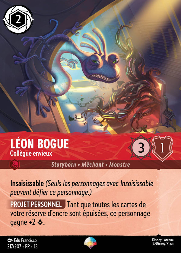 217/207 - Léon Bogue - Collègue envieux — Carte Disney Lorcana Invasion Epineuse! 217/207