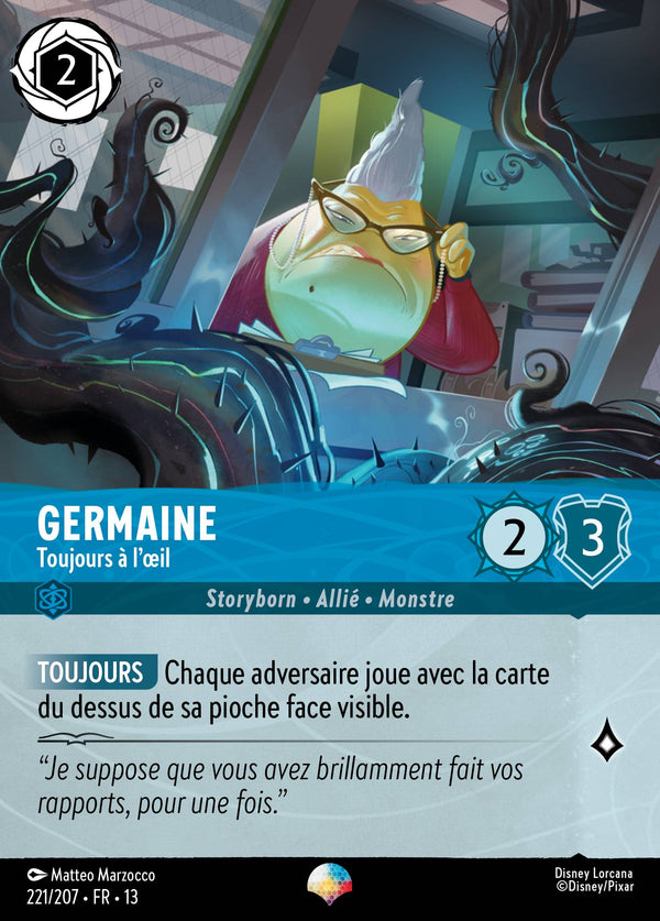 221/207 - Germaine - Toujours à l'œil — Carte Disney Lorcana Invasion Epineuse! 221/207