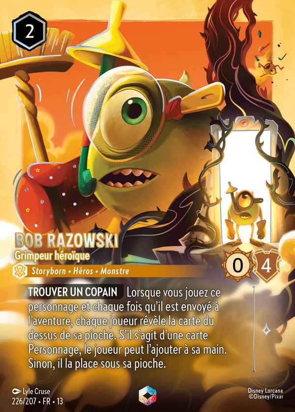 226/207 - Bob Razowski - Grimpeur héroïque — Carte Disney Lorcana Invasion Epineuse! 226/207