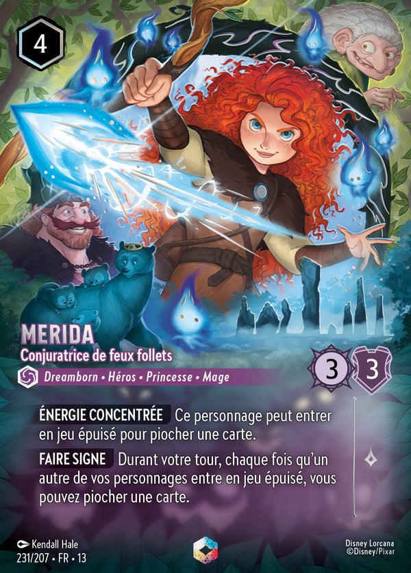231/207 - Merida - Conjuratrice de feux follets — Carte Disney Lorcana Invasion Epineuse! 231/207
