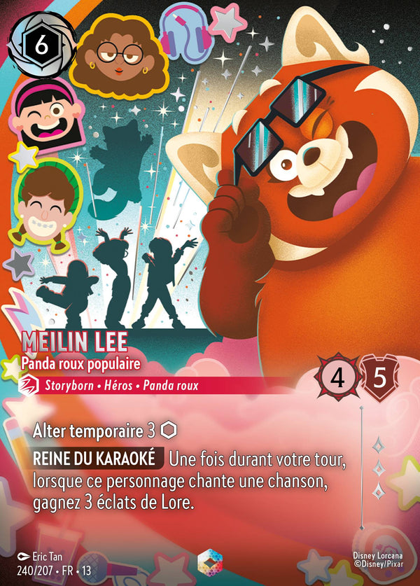 240/207 - Meilin Lee - Panda roux populaire — Carte Disney Lorcana Invasion Epineuse! 240/207