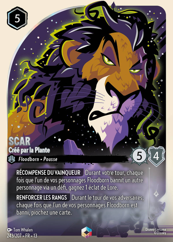 243/207 - Scar - Créé par la Plante — Carte Disney Lorcana Invasion Epineuse! 243/207