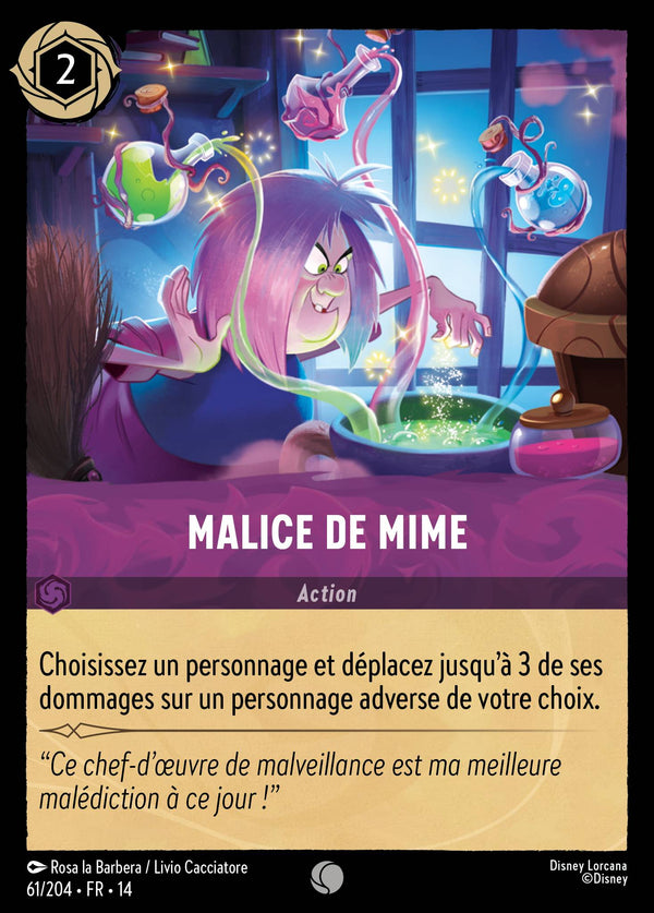 Malice de Mime - Carte Disney Lorcana 61 Hyperia City