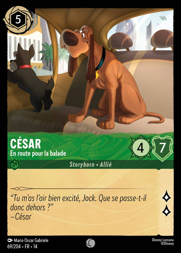 César - En route pour la balade - Carte Disney Lorcana 69 Hyperia City
