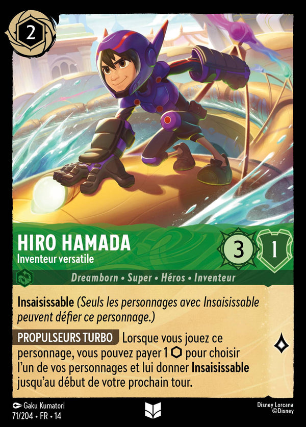 Hiro Hamada - Inventeur versatile - Carte Disney Lorcana 71 Hyperia City