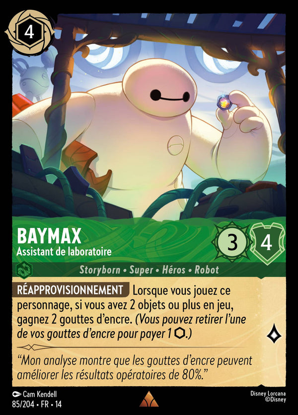 Baymax - Assistant de laboratoire - Carte Disney Lorcana 85 Hyperia City