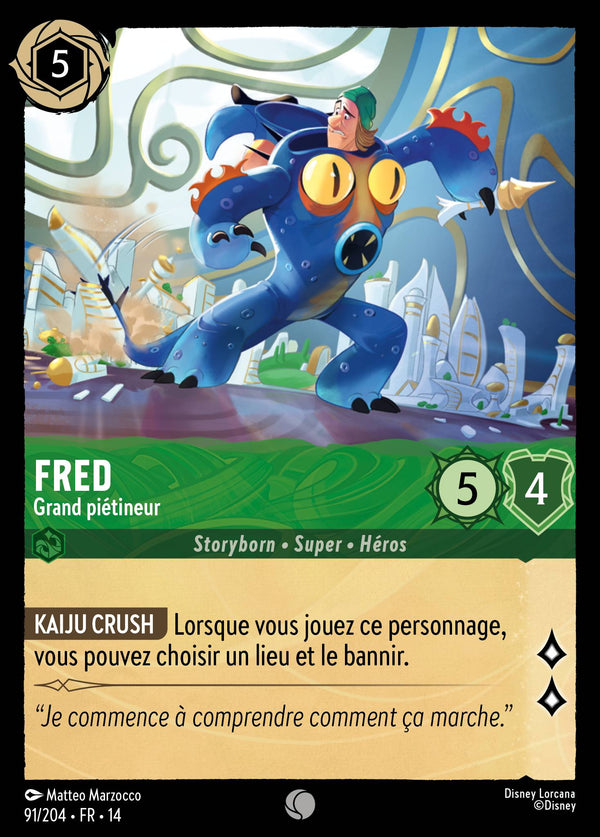 Fred - Grand piétineur - Carte Disney Lorcana 91 Hyperia City