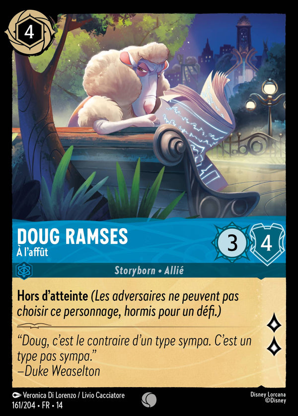 Doug Ramses - À l'affût - Carte Disney Lorcana 161 Hyperia City