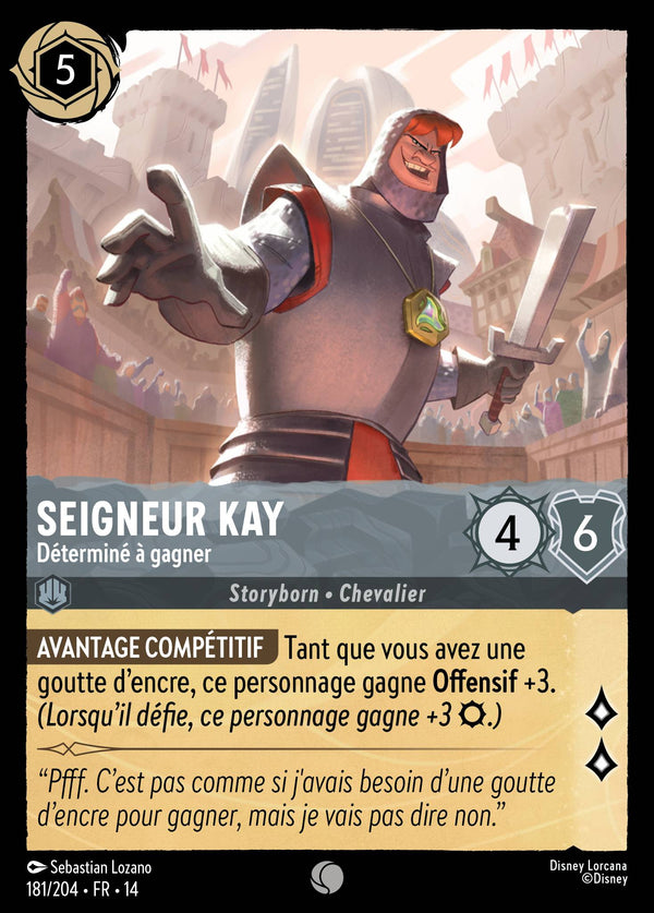 Seigneur Kay - Déterminé à gagner - Carte Disney Lorcana 181 Hyperia City