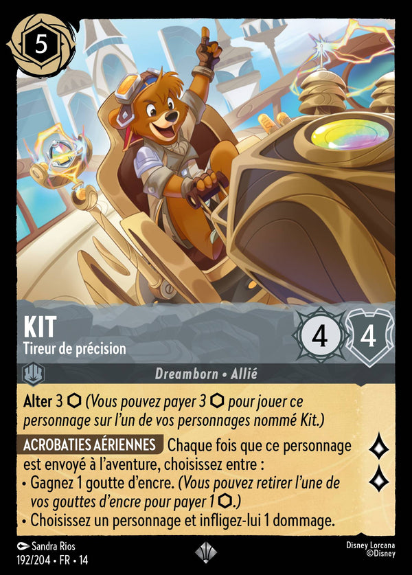 Kit - Tireur de précision - Carte Disney Lorcana 192 Hyperia City