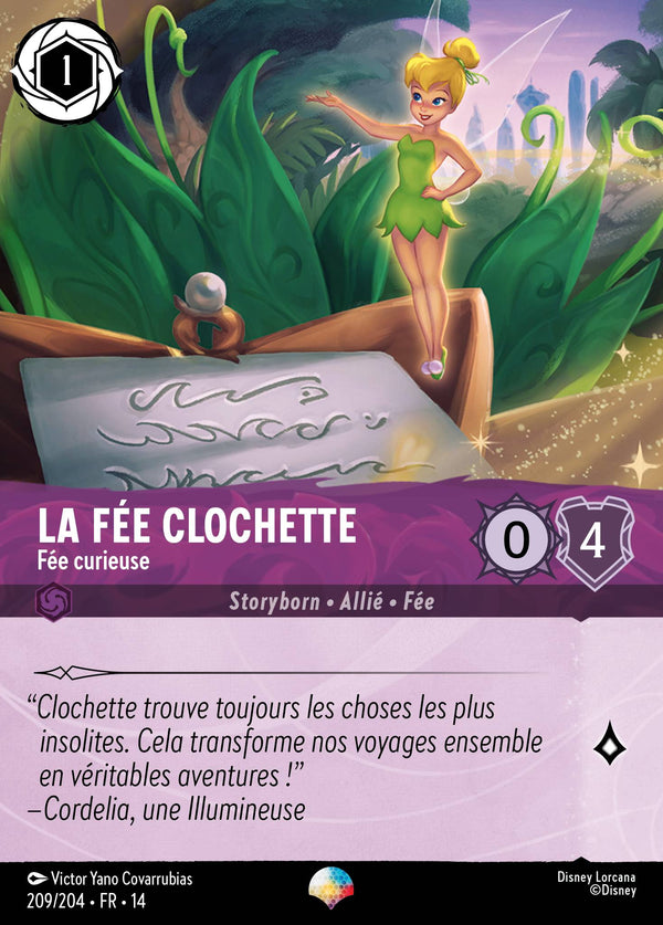 La Fée Clochette - Fée curieuse - Carte Disney Lorcana 209 Hyperia City