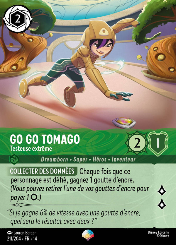 Go Go Tomago - Testeuse extrême - Carte Disney Lorcana 211 Hyperia City