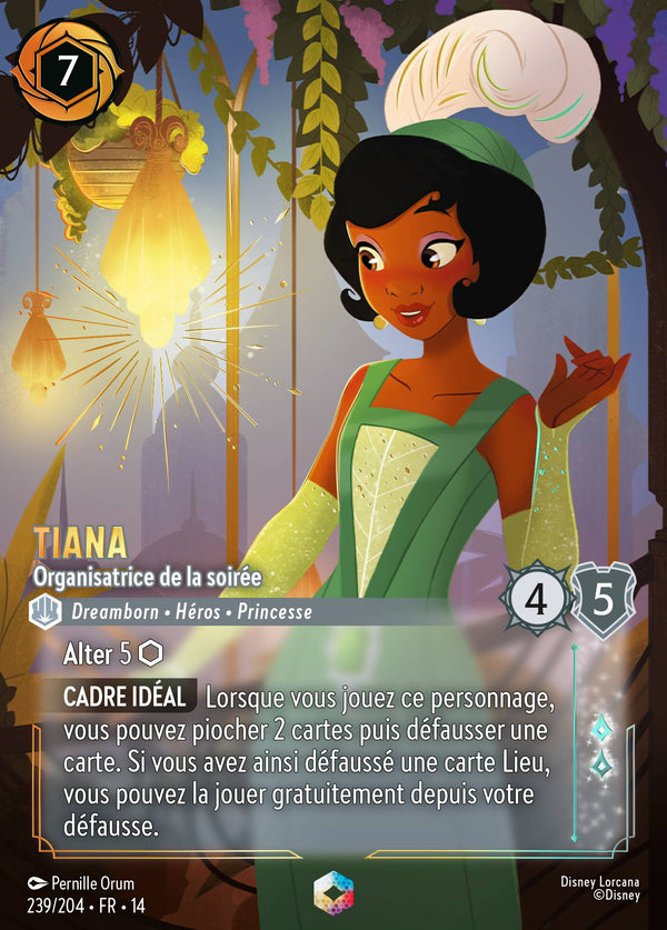 Tiana - Organisatrice de la soirée - Carte Disney Lorcana 239 Hyperia City