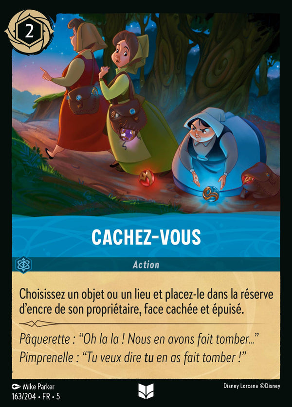 163/204 - Cachez-vous - Carte Disney Lorcana Ciel Scintillant 163/204