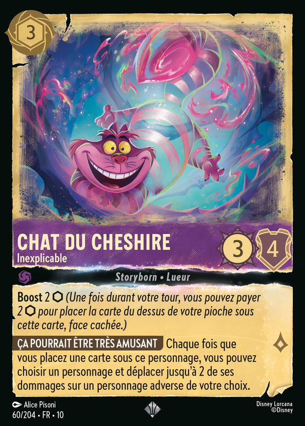 060/204 - Chat du Cheshire - Inexplicable — Carte Disney Lorcana Lueurs dans les Profondeurs 60/204