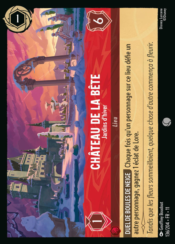 136/204 - Château de la Bête - Jardins d'hiver — Carte Disney Lorcana Givresort 136/204