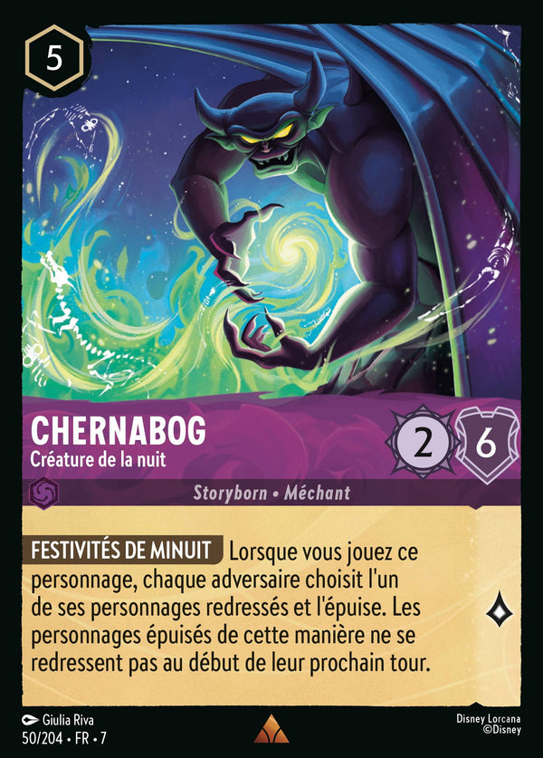 050/204 - Chernabog - Créature de la nuit — Carte Disney Lorcana L'île d'Archazia 50/204